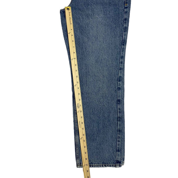 Good American Jeans Women's Size 28 Blue 90's Duster Straight Leg Distressed - Picture 15 of 15